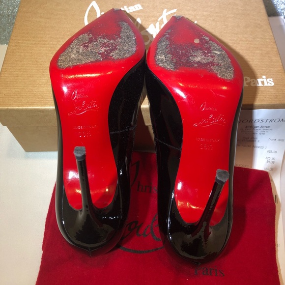 Christian Louboutin 💯 mm black patent pumps 38.5 - Picture 7 of 8